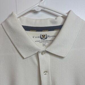 Club Room Men's White Polo Shirt XL